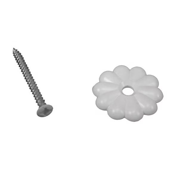 Button Rosette Wht Cd6, Us Hardware, Mfr#: D-138C